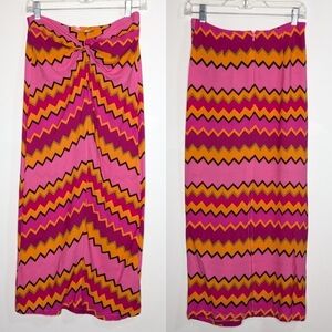 NWT Never Fully Dressed pink orange  zig zag Ziggy Knot Skirt 6